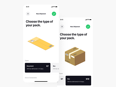 D → Concept Delivery Mobile App app creative delivery design digital inspiration mobile pack package product shipment shipping transportation uidesign