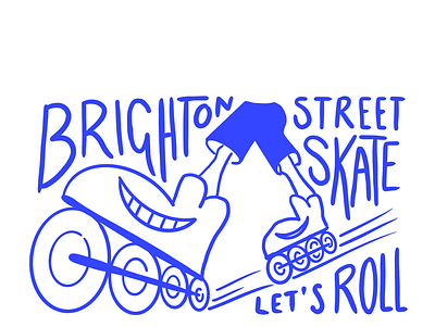 Brighton Street Skate design freelance illustration logo