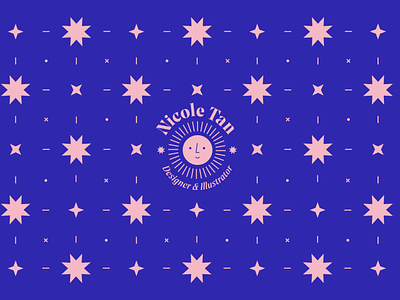 New Website Header blue face geometric graphic design graphic pattern grid header illustration logo patern pink stars sun website