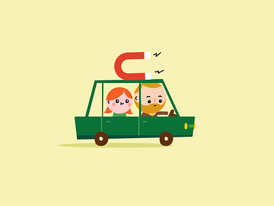 Dinky Car animation car character design dinky car illustration magnet