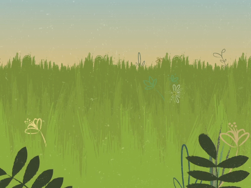 Easter Hunt easter easter hunt field gif grass illustration plants rabbit