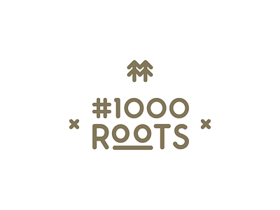 1000roots 1000heads 1000roots agency colour logo plants roots trees treesforcities typography vector