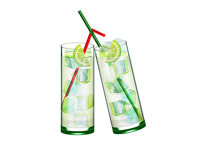 World Emoji Day emoji gin glass gordons gt illustration limes straws world emoji day