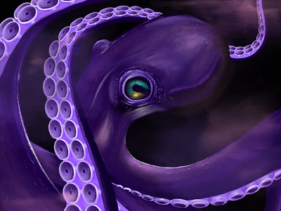 Kraken watch eye illustration kracken octopus procreate