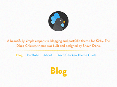 Disco Chicken Kirby Theme chicken cms kirby site theme