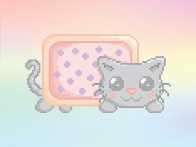 Nyan Cat kawaii nyan cat pastel pixel art