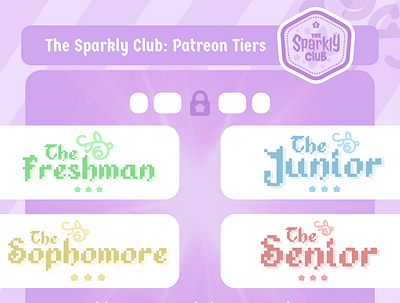 THE YEAR OF THE SPARKLY branding cartoon cute design graphics illustration kawaii pastel patreon vector