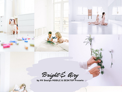 Bright&Airy Lightroom presets adobe adobe photoshop design editing filter illustration instagram lightroom lightroom presets logo