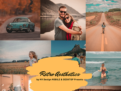 Retro Aesthetics Lightroom presets adobe adobe photoshop design editing filter illustration instagram lightroom lightroom presets logo