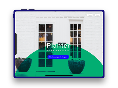 “Planter Crafts” online Store Apps - User Landing Interface app screen apps crafts design device farma frame landing interface landing page mockup online store planter sketch theme typography ui user interface vector