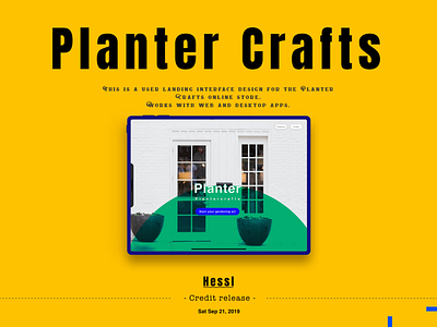 Rebound of “Planter Crafts” online Store 4K app screen design interface landing page rebound theme ui