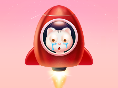 rocket app cat icon rocaet