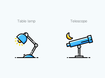 Icon icon table lamp telescope