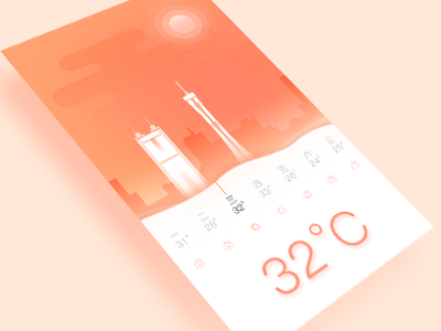 Weather app city orange weather