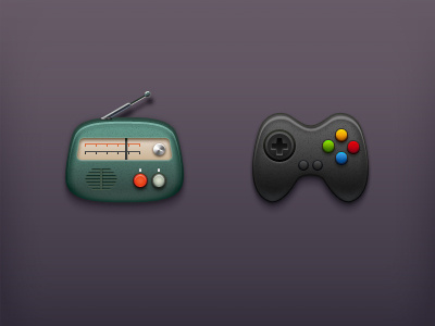 Icon game handle icon radio
