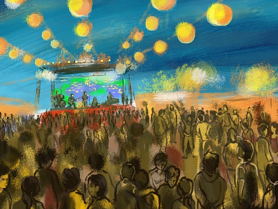 NH7 Weekender Concert band concert crowd illustration lighting