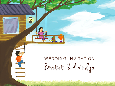 Wedding Invitation card illustration invitation wedding