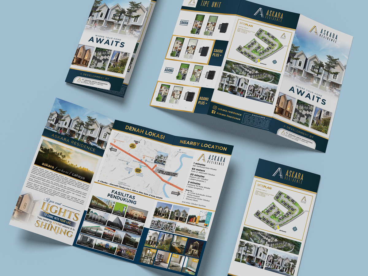 RealEstate Housing Residence Trifold Trifold Brochure Design by