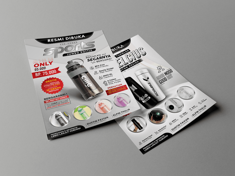 Custom Product Tumbler & Bottle Flyer Flyer Design by Ilham Rian on