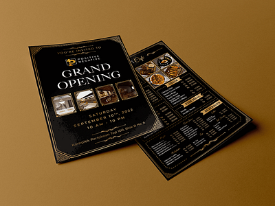 Luxury Barber & Cafe Flyer Promo Menu - Flyer Design adobe illustrator adobe photoshop ads design advertisement affinity designer brochure business design flyer graphic design illustration logo ui