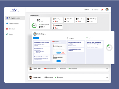 Team tasks dashboard