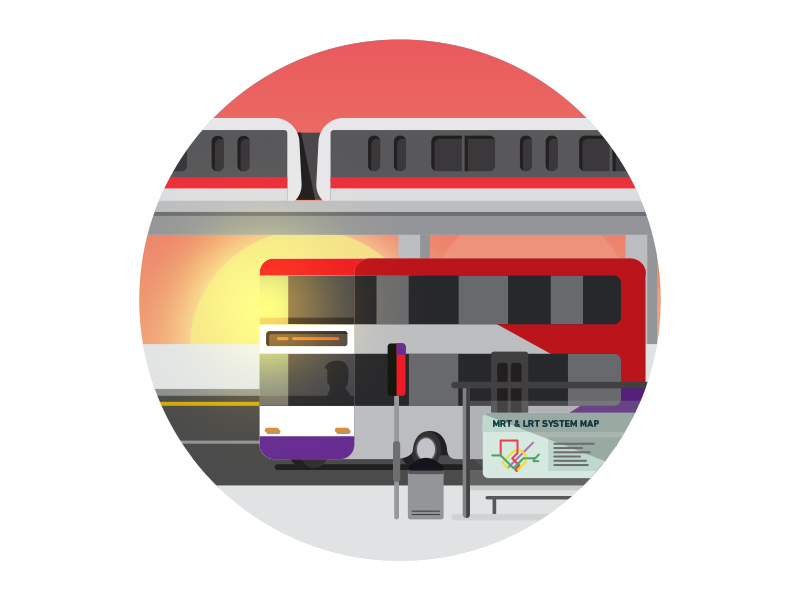 Public Transport in Singapore by Eugene Ling on Dribbble