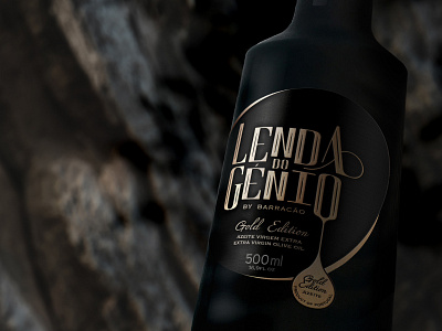 Lenda do Génio branding design gold oliveoil packaging real