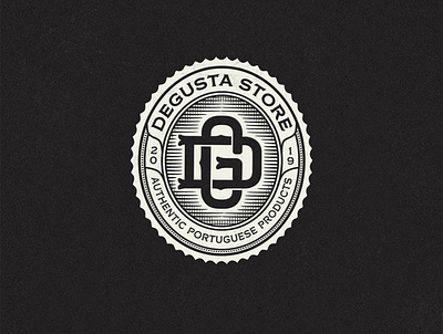 Degusta Store brand branding design logo monogram opo oporto real stamp store