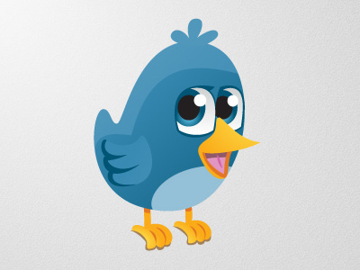 A revisited Twitter's Bird bird blue icon illustration rubbik twitter