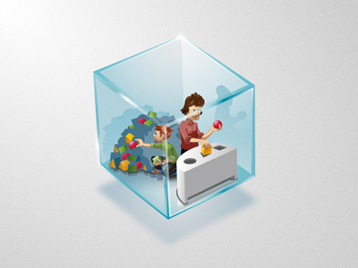Usability cube illustration rubbik usability