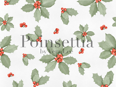 Poinsettia christmas decor illustration leaves new year pattern poinsettia winter