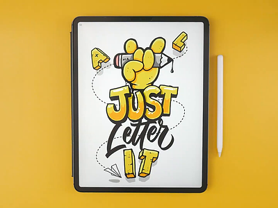 JUST Letter IT! art calligraphy hand lettering lettering procreate procreate app sketch typography video