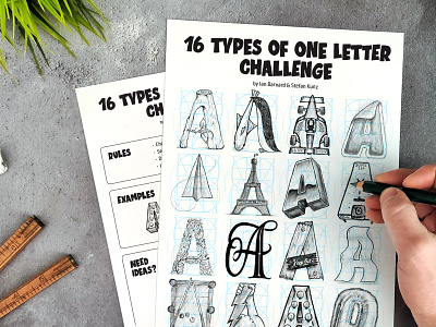 16 types of letter challenge calligraphy hand lettering illustration lettering pencil pencil sketch procreate procreate app type typography