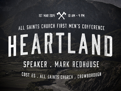 Heartland christian church design faith grunge halftone men old retro type typography vintage