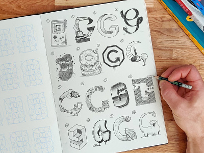 16 Types of Letter G calligraphy hand lettering illustration lettering letters sketch type typography