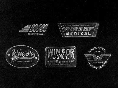 Winsor Medical Sketches background branding grunge insignia logos motorbike pencil retro template texture vector vintage