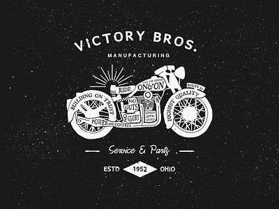 Victory Bros. backgrounds badges branding grunge illustrator logos retro templates type typography vector vintage