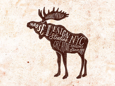 Moose Design Studios animal calligraphy drawing hand drawn hand lettering ink lettering letters pencil sketch texture typography