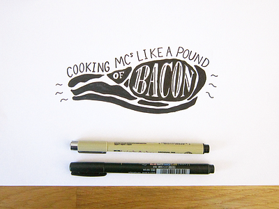 Bacon calligraphy drawing hand drawn hand lettering ink lettering letters pencil quote sketch texture typography