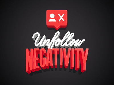 Unfollow Negativity brush calligraphy hand lettering lettering procreate typography video