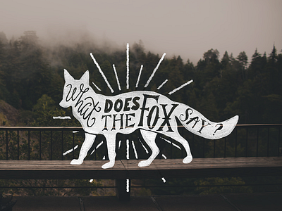 What does the fox say? animal calligraphy drawing hand drawn hand lettering ink lettering letters pencil sketch texture typography