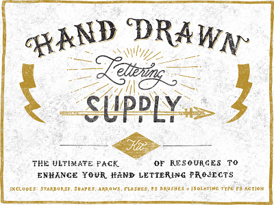 Hand Drawn Lettering Supply Kit calligraphy drawing hand drawn hand lettering ink lettering letters pencil products sketch texture typography
