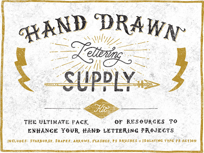 Hand Drawn Lettering Supply Kit