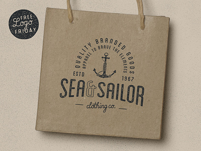Freebie: Sea & Sailor Clothing Co. backgrounds badges branding freebie grunge illustrator logos retro templates typography vector vintage