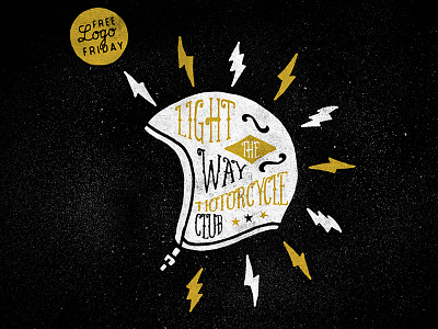 Freebie: Light the Way Motorcycle Club backgrounds badges branding freebie grunge illustrator logos retro templates typography vector vintage