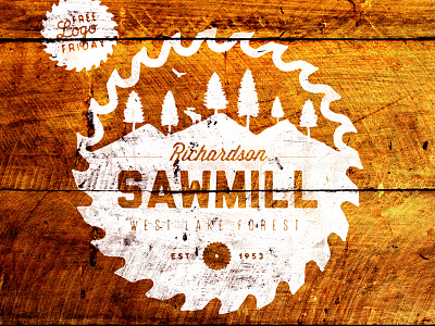 Sawmill - Freebie backgrounds badges branding freebie grunge illustrator logos retro templates typography vector vintage