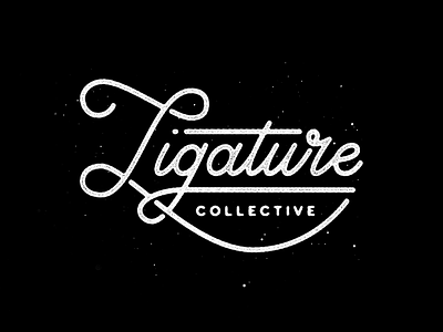 Ligature Collective Competition cursive grunge hand lettering illustrator photoshop script texture vector