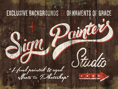 Sign Painters Studio brush creative market grunge hand lettering illustrator photoshop script texture vector
