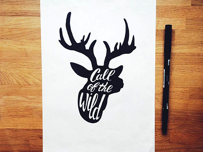 Call Of The Wild brush calligraphy hand lettering ink lettering marker pen sharpie type typography