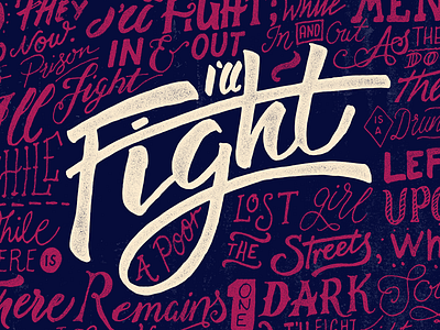 I'll Fight Day brush calligraphy hand lettering ink lettering marker pen sharpie type typography